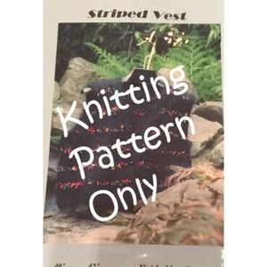 New Sarah James WV307 Striped Vest Sweater Knitting Pattern